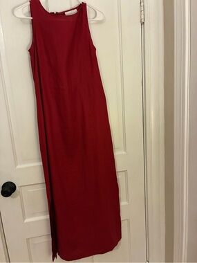 Casual Corner | Dresses | Casual Corner Silk Purple W Black Flower Spaghetti Strap Long Maxi Dress 4